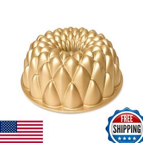 B0dywjw9dp Nordic Ware Kaleidoscope Bundt Pan 10 Cup Gold Cast Aluminum Nonstick