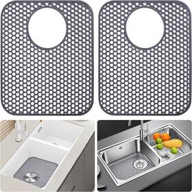 Norhi 794969429285 Sink Protector Mats 2 Pcs Silicone Kitchen Mat Draining Heat Proof Multi