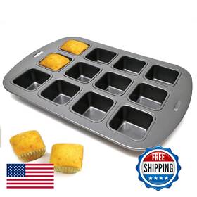 B007pc4e62 Norpro Nonstick 12-cavity Linking Brownie Muffin Cupcake Cake Pan Square B007pc4e62 Norpro Nonstick 12-cavity Linking Brownie Muffin Cupcake Cake Pan Square