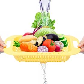 Nourished Essentials 065014206256 Over The Sink Colander - 13 Inches Expandable Multi-purpose And Adjustable