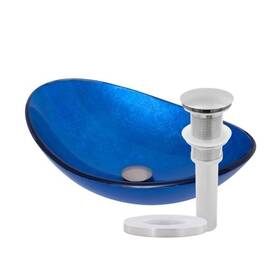 Tig-s132-8031bn-ama Novatto Azzurro Sink And Drain Combo Blue Tig-s132-8031bn-ama Novatto Azzurro Sink And Drain Combo Blue