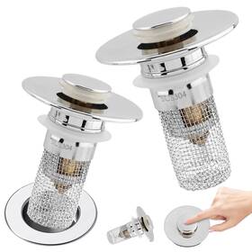 22422132 Nowhyx 2 Pcs Bathroom Sink Drain Strainer Pop Up Filter With Removable St