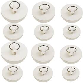 Rss-12 Nsbell 12pcs Rubber Sink Stopper Drain Bath Tub With Pull Ring Kit
