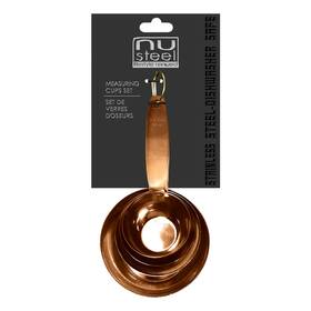 Tg-mc4c Nu Steel S/measuring Cup Set/4 Copper Plated Shiny