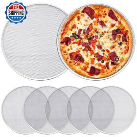B0d3l6xgf7 Nuogo 5x 14in Aluminum Mesh Pizza Pan Screen With Holes Seamless Round Crispy Crus