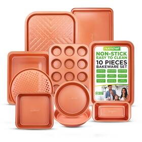 B08xqwyxvb Nutrichef 10-piece Oven Baking Pans Set - Deluxe Carbon Steel Bakeware With B08xqwyxvb Nutrichef 10-piece Oven Baking Pans Set - Deluxe Carbon Steel Bakeware With