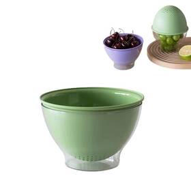 Lsl20240823 Nw 1776 Double-layer Single Serving Strainer Basket - 650ml Fruit Washing And Green Lsl20240823 Nw 1776 Double-layer Single Serving Strainer Basket - 650ml Fruit Washing And Green