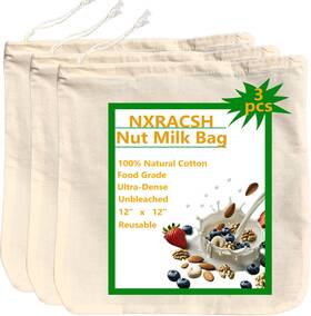 Nxracsh 445019380379 Nut Milk Bag Cheese Cloths For Straining Unbleached Cotton Reusable Ultra-de