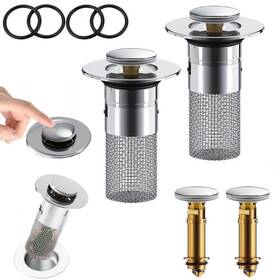 Nyxxz-00012 Nyxxz Bathroom Sink Drain Strainer Pop Up Filter With Removable Stainle