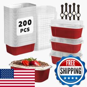 B0fvy3skh8 Obxmlfy Mini Cake Pans With Lids And Spoons 5.5 Oz Rectangle Individual Loa
