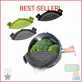 0816 Ohlove 3 Pcs Silicone Clip-on Food Strainer Pasta For All Pots And Pans Kitch