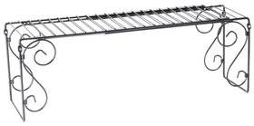 5933 Old Home Kitchen Expandable Over Sink Shelf 24.5 Inches X 6.9 1.7 Black