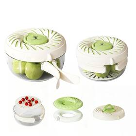 Zx-13 Onaner 640486118105 2 Pcs Multipurpose Fruit Strainer Container With Lid And Ice Tray Collapsible H