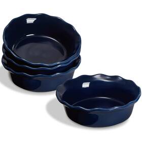 B097dm275t Onemore Pie Pans 6.8in Ceramic Baking Plates Set Of 4 Blue