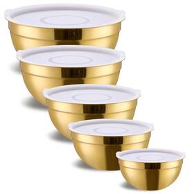 B0d2dnxlgy Onlycooker Gold Stainless Steel Mixing Bowls With Airtight Lids Salad