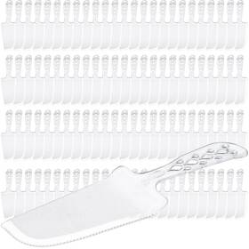 Oppaxf 661558432004 100 Pcs Disposable Plastic Cake Cutter And Server 8x2.3 In Clear