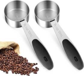 580501 Oruola 1 Vdxdvenec 2pcs 1/8 Cup Measuring Stainless Steel Coffee Scoop 2 Tbsp