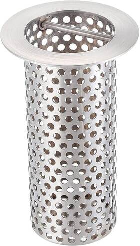 Osseph 445003411416 Commercial Floor Drain Strainer 316 Perforated Cylindrical Mesh Stainless Stee
