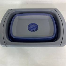 Oster 085081061508 4 Quart Bluemarine Over The Sink Collapsible Expandable Silicone Strainer