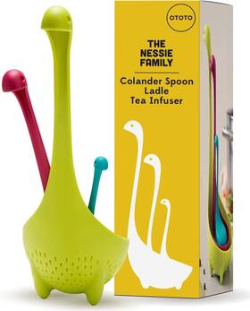 15663 Ototo The Nessie Family By - Pack Of 3 Tea Infuser Soup Ladle And Blue