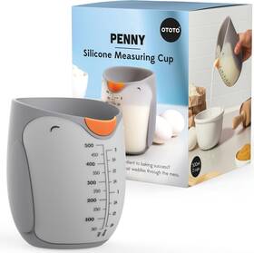 Ot1486 Ototo Penny Penguin Silicone Measuring Cups For Cooking - One Size Gray
