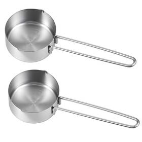 4233eryj1933 Ouligay 2 Pcs 1/4 Cup Measuring 60 Ml Cups Silver