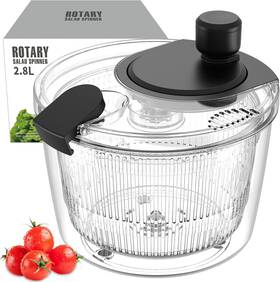 B995 Ourokhome Salad Spinner Lettuce Dryer Hand-crank Rotary Vegetable Veggie