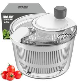 B995-w Ourokhome Salad Spinner Lettuce Dryer Hand-crank Rotary Vegetable Veggie Washer