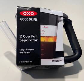 Oxo 719812688893 New In Box Good Grips 2 Cup / 500 Ml Fat Separator - Clear Black