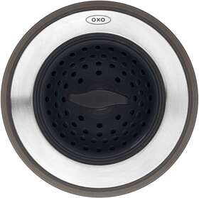 13259500 Oxox9 Oxo Good Grips 2-in-1 Sink Strainer Stopper Black