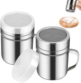 Oyanimo 711181338836 Powdered Sugar Shaker Duster - With Handle Fine Mesh 6 Oz Pack Of 2 Oyanimo 711181338836 Powdered Sugar Shaker Duster - With Handle Fine Mesh 6 Oz Pack Of 2