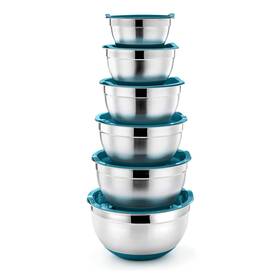 B09bv9kh7y P&p Chef Stainless Steel Mixing Bowls Set Of 6 With Lids - Nesting Kitchen Prep