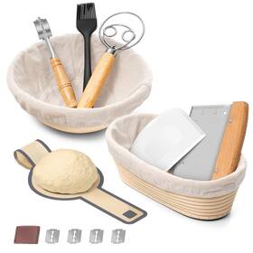 B0dhl61dw1 P&p Chef Sourdough Bread Baking Supplies 9 Inch Round And 10 Oval Proofing