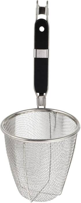 M72321qj416b Packove Mesh Strainer Spoon Stainless Steel Pasta Basket Silver Black