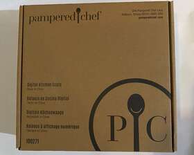 100271 Pampered Chef New Slim Digital Food Scale Kitchen 8 Inch X Stainless