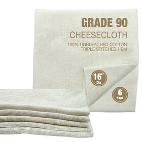 Panwa 859581802778 Traditional Thai Sticky Rice 16 Inch Round 6 Pack Reusable Cheesecloth Grade