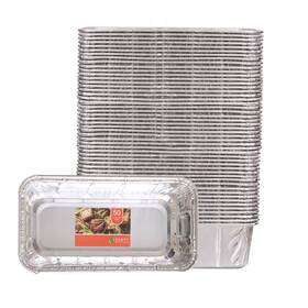 B071z9mp85 Party Bargains 2 Lb Loaf Pans Disposable Aluminum Bread Tins 50 Pack Heavy-du