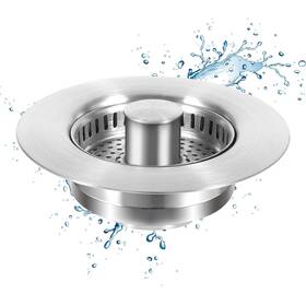 142517dy0x Partykindom 3in1 Kitchen Sink Drain Strainer Pop-up Stopper Stainless Steel Filter