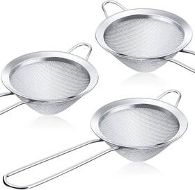 Patelai 744759431974 3 Pieces Tea Strainers Cocktail Strainer Stainless Steel Fine Mesh Cola