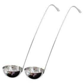 Xx0278 Pdetveo 2pcs 10 Inch Stainless Steel Soup Ladle With Long Handle For Kitchen Cooking