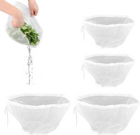 Penitue 445011629612 4pcs Bowl-shaped Nylon Nut Milk Bags Medium And Large Cheese Cloth Reusabl Penitue 445011629612 4pcs Bowl-shaped Nylon Nut Milk Bags Medium And Large Cheese Cloth Reusabl