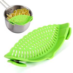 Performore 662921008741 Snap-on Silicone Colander Heat Resistant Food Strainer For Pasta Vegetables