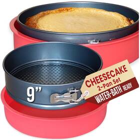 B0d31x7htd Pet Ts Desserts Springform Pan 9 Inch Nonstick Cheesecake With Silicone Sleeve - No Leaks