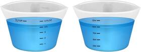 16345 Peutier 2pcs Laundry Measuring Cup 125ml Silicone Detergent M Transparent