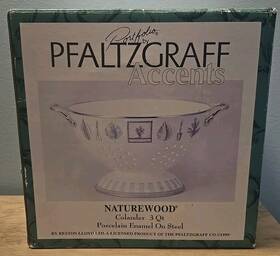 Pfaltzgraff 036588800398 Inch Naturewood 8.5 - 3 Quart Metal Colander Brand New