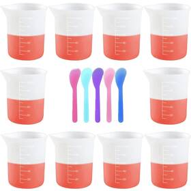 Phinicco 786592941791 10 Pcs 100ml Silicone Measuring Cups Nonstick Mixing For White