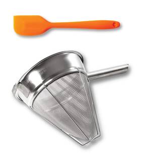 Pinkieclink 070000915104 Bouillon Strainer - Stainless Steel Fine Mesh Metal Food Chinois Cone Separa Pinkieclink 070000915104 Bouillon Strainer - Stainless Steel Fine Mesh Metal Food Chinois Cone Separa