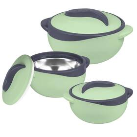 B0dcgrvkhn Pinnacle Insulated Casserole Dish With Lid 3 Pc. Set 2.6/1.5/1 Quart Hot Pot Food