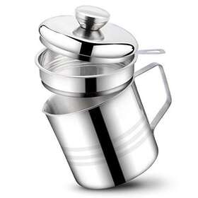 Screen1.2l Pinsuko 708311117416 Stainless Steel Bacon Grease Container With Mesh Strainer Screen1.2l/5 Cups