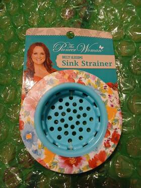 Pioneer Woman 042887445246 Sink Strainer Breezy Blossoms New Kitchen Decor Turquoise Floral